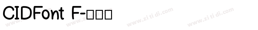 CIDFont F字体转换